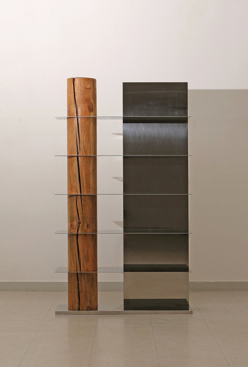 嘉合优品说设： 为shinkyu-shon的“分体式”家具系列，木柱与金属+玻璃融合(图3)