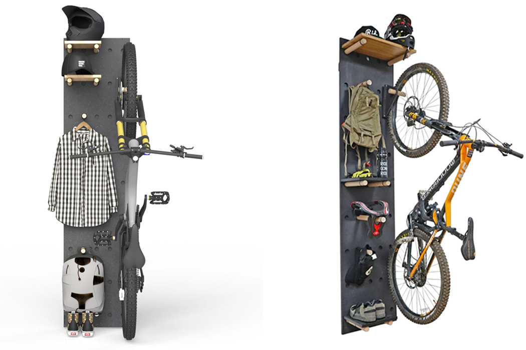 这种模块化的自行车存储解决方案是可定制的，适用于每一个城市公寓(图11)