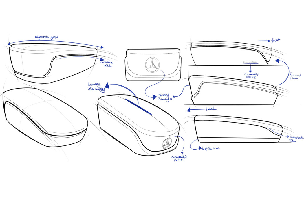 受梅赛德斯奔驰EQ启发的触摸屏清洁器产品设计(图9)