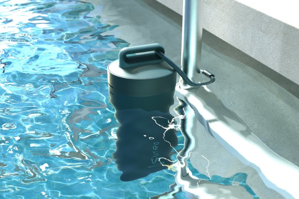浮动泳池监测器工业设计可以让你测量泳池的碱度和氯含量(图2)