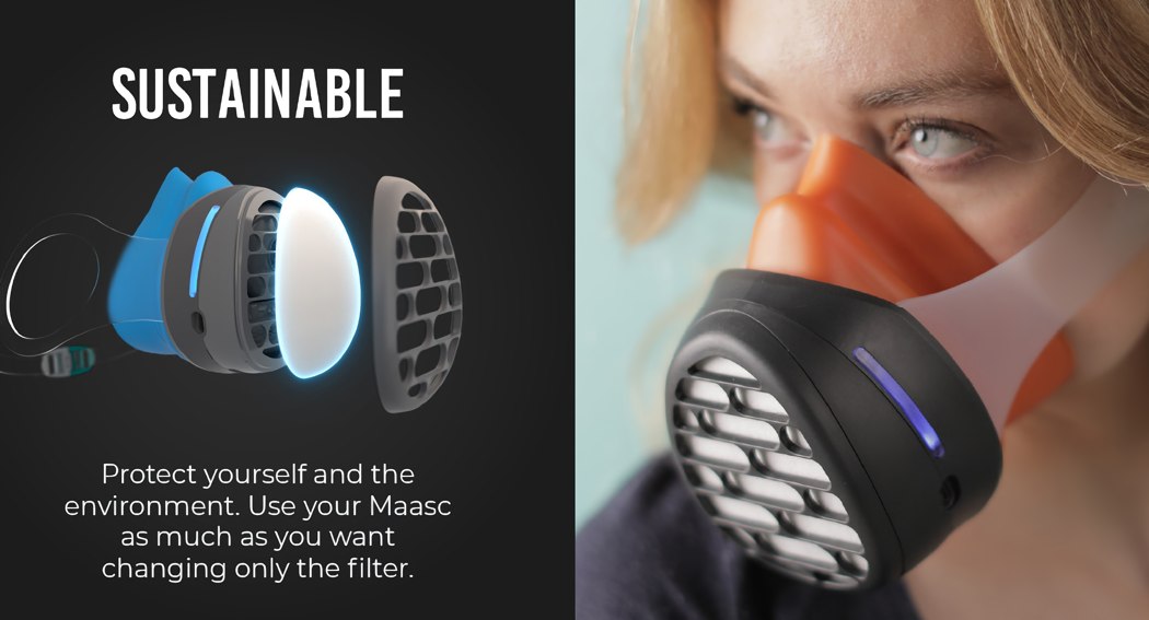 可以淘汰不舒服闷热n95口罩的风扇驱动的口罩产品设计(图6)