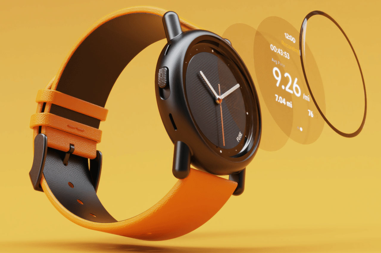 高质量的电子数据中心智能手表，是一个光滑的可穿戴智能设计(图5)